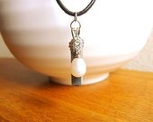 Japanese Typewriter Key Jewelry  Vintage Kanji Necklace Body