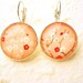 Plum Blossom  Earrings Traditional Japanese Chiyogami Washi Paper Earrings