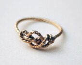 14k Gold Filled Handformed Sailor's Love Knot ring