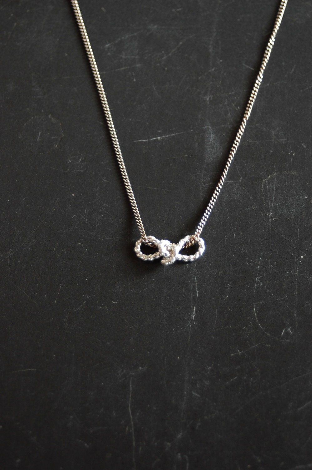 Sterling Silver little Sailor's Love Knot necklace