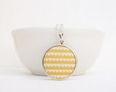 Cream Yellow Striped Necklace, Bridesmaid Necklace, Bridesmaid Jewelry, Bridesmaid Gift, Mustard Necklace, Stocking Stuffer, Wedding Party
