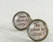 Sherlock Holmes Cuff Links - London Map Baker Street - Come, Watson, come. The game is afoot
