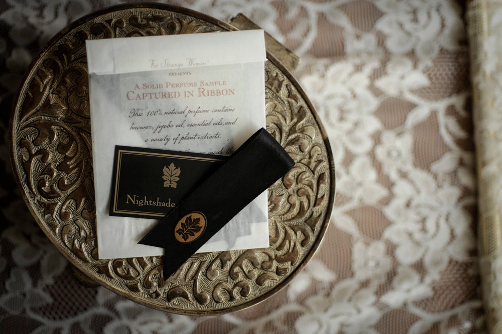 Solid Perfume - Sample Captured in Ribbon - 100% Natural