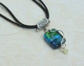 Bluegreen Glass Bead Necklace