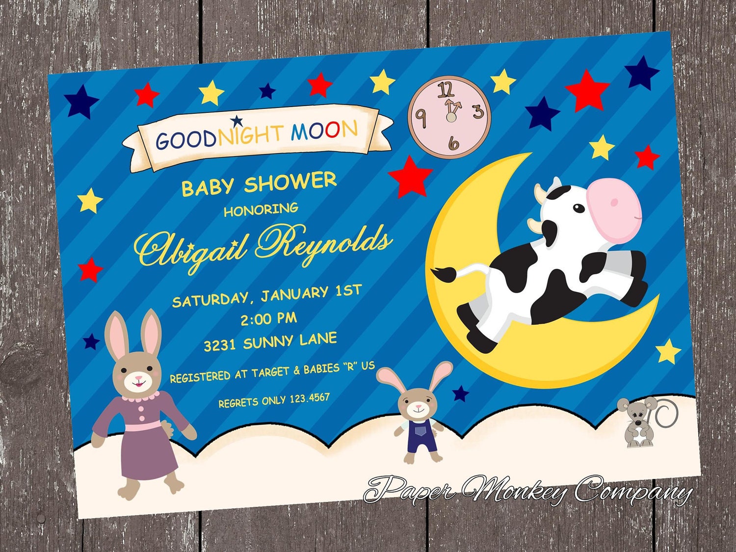Goodnight Moon Inspired Baby Shower Invitations Il_170x135
