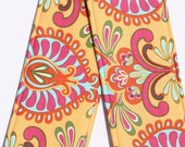 Camera Strap Cover- lens cap pocket and padding included- Cabana Blooms Peach