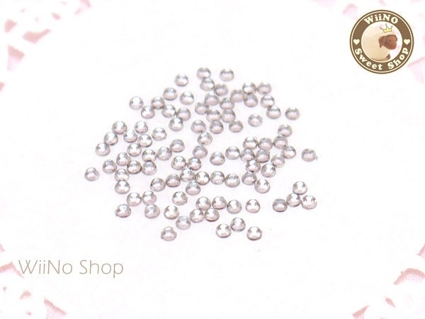 2mm Clear Round Flatback Acrylic Rhinestone - 200 pcs