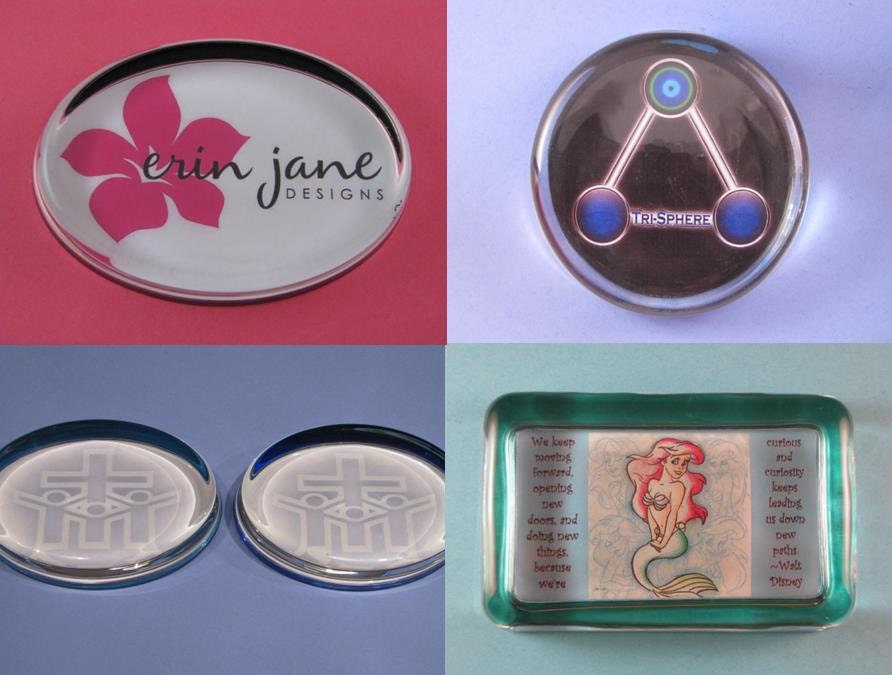 Custom Glass Paperweight Personalized with Your School, Club, Team, or Organization Logo, Photo or Quote - DEPOSIT ONLY