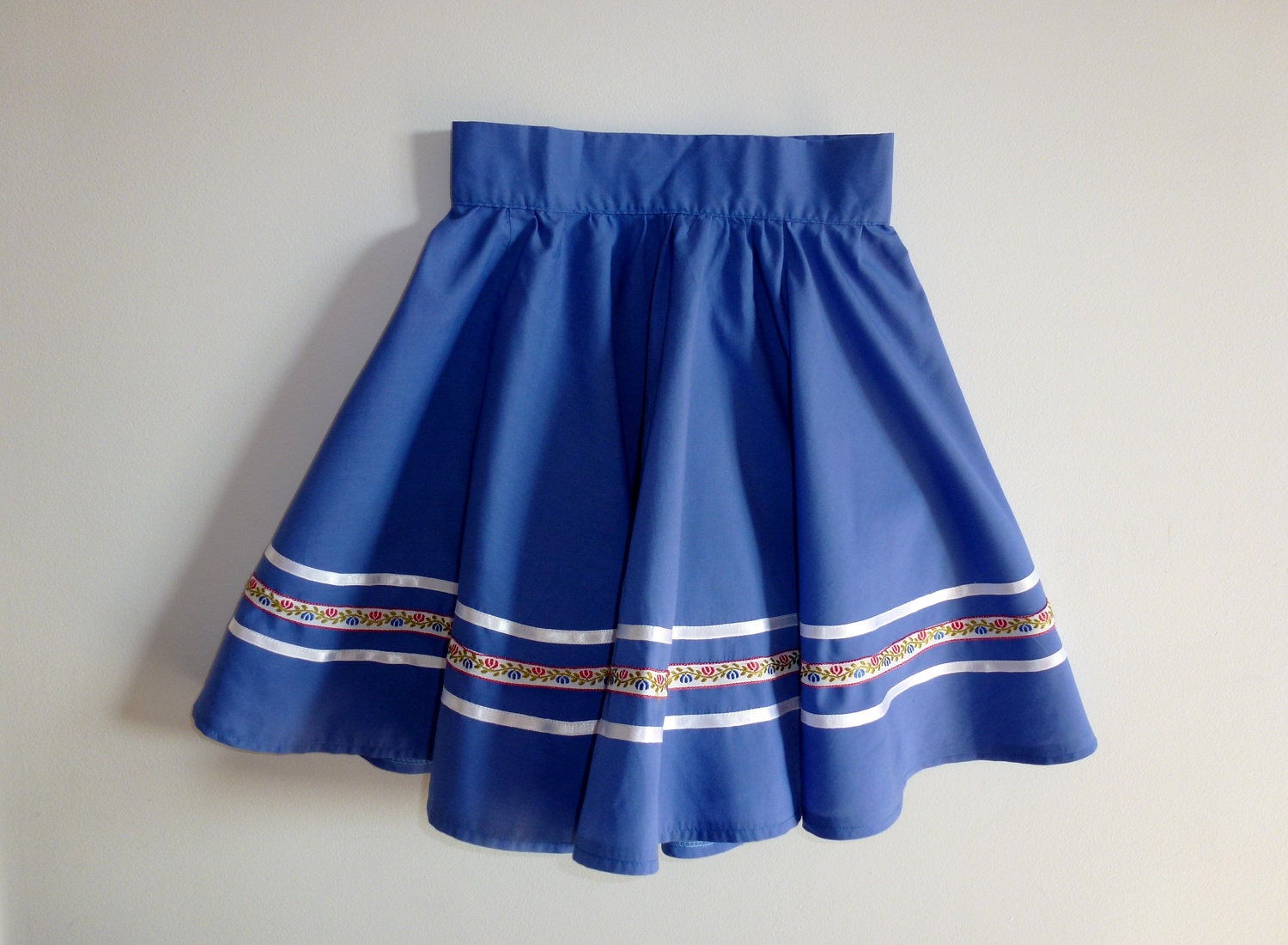 Vintage Blue Circle Skirt - Apearsvintagegoodies