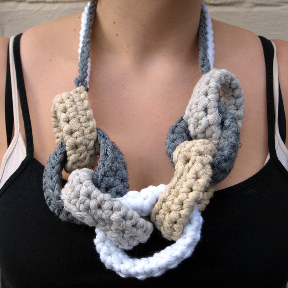 CLEARANCE Super Chunky Crochet Chain Scarf