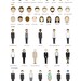Wedding Cake Topper Set - Custom Cake Banner No. 1 / Bride and/or Groom Cake Toppers