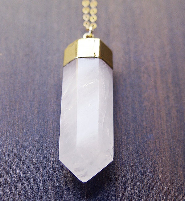 Vanilla Quartz Point Necklace - 14K Gold
