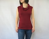 SAMPLE SALE Layering Tee in Super Soft Maroon Jersey S/M