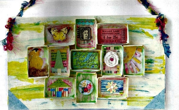 Summertime - original mixed media collage as seen in Somerset Studio July/August 2012