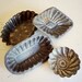 vintage baking tins from Europe, set of 4 fluted tart tins all with fabulous patina