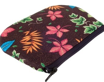 Fabric Coin Purse, Zipper Pouch