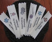 U Pick 2  (or 3). Personalized knitting and crochet labels