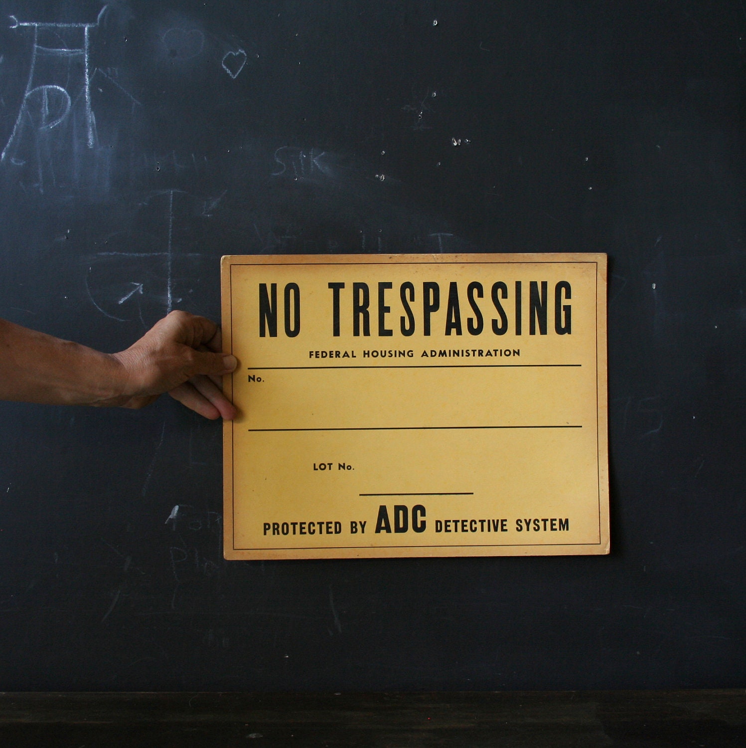 Vintage No Trespassing Sign Paper Ephemera 50s From Nowvintage on Etsy