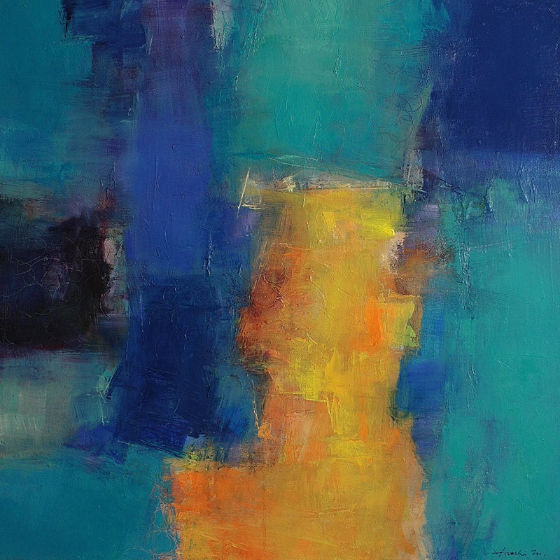 November 2012 - 4 - Original Abstract Oil Painting - 60.6 cm x 60.6 cm (app. 23.9 inch x 23.9 inch)