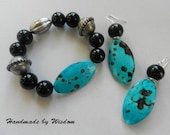 Turquoise Earrings and Bracelet Set