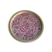 Round metal tray- Pink paisley pattern - Made by Vienna Woods in England
