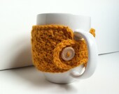 Crochet Coffee Cup Cozy - Gold