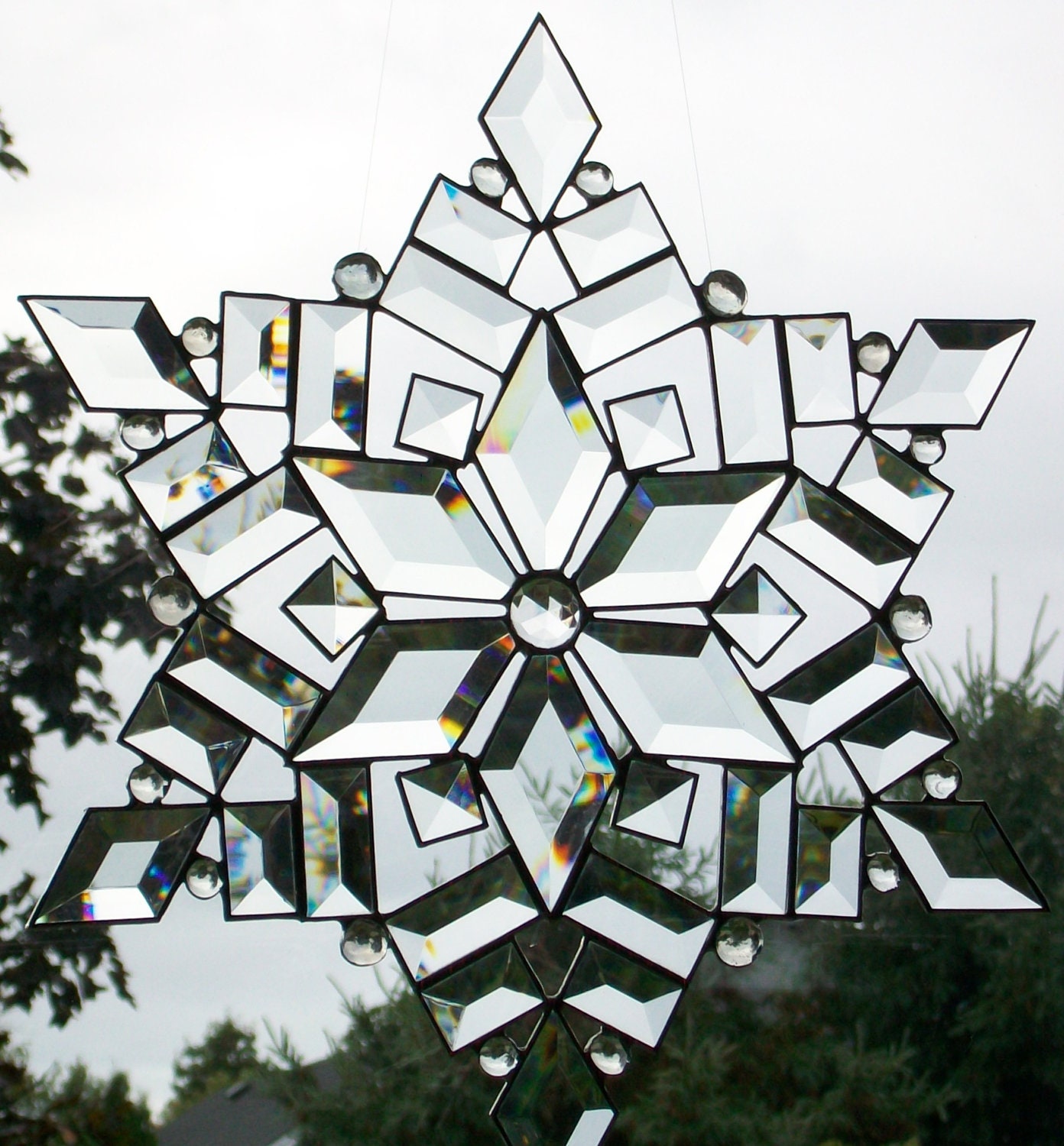 Stained Glass Snowflakes