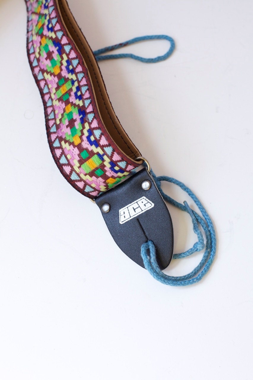 Vintage ACE Guitar Strap Embroidered