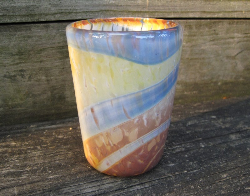 Hand blown glass tumbler Juice glass IBDB-D