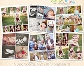 6 Basic Blog Board & Storyboard Templates for Photographers INSTANT DOWNLOAD