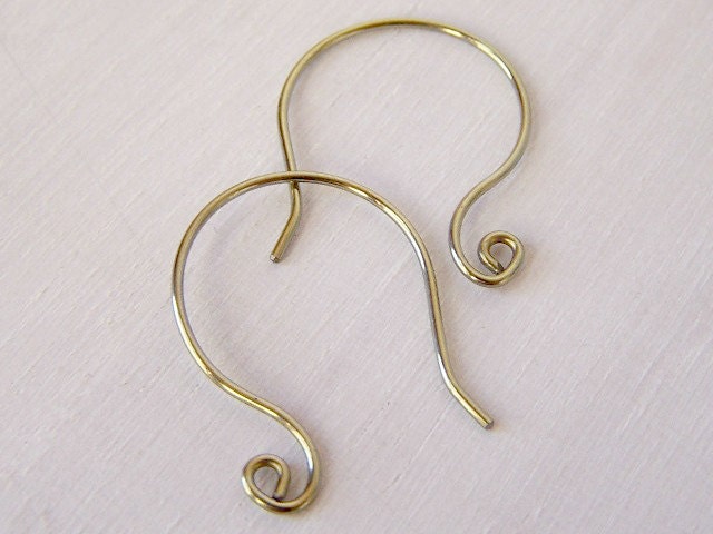 pure niobium gold interchangeable crystal gemstone dangle earrings - shepherd's hook ear wire