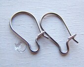 pure titanium or niobium simple interchangeable crystal gemstone dangle earrings - hand crafted kidney wires