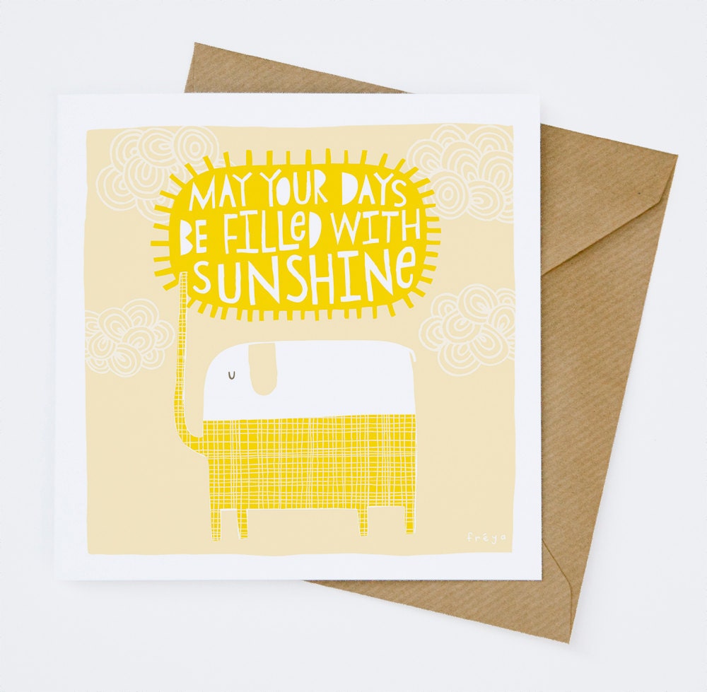 May Your Days Be Filled With Sunshine - Greeting Card (1-22C)