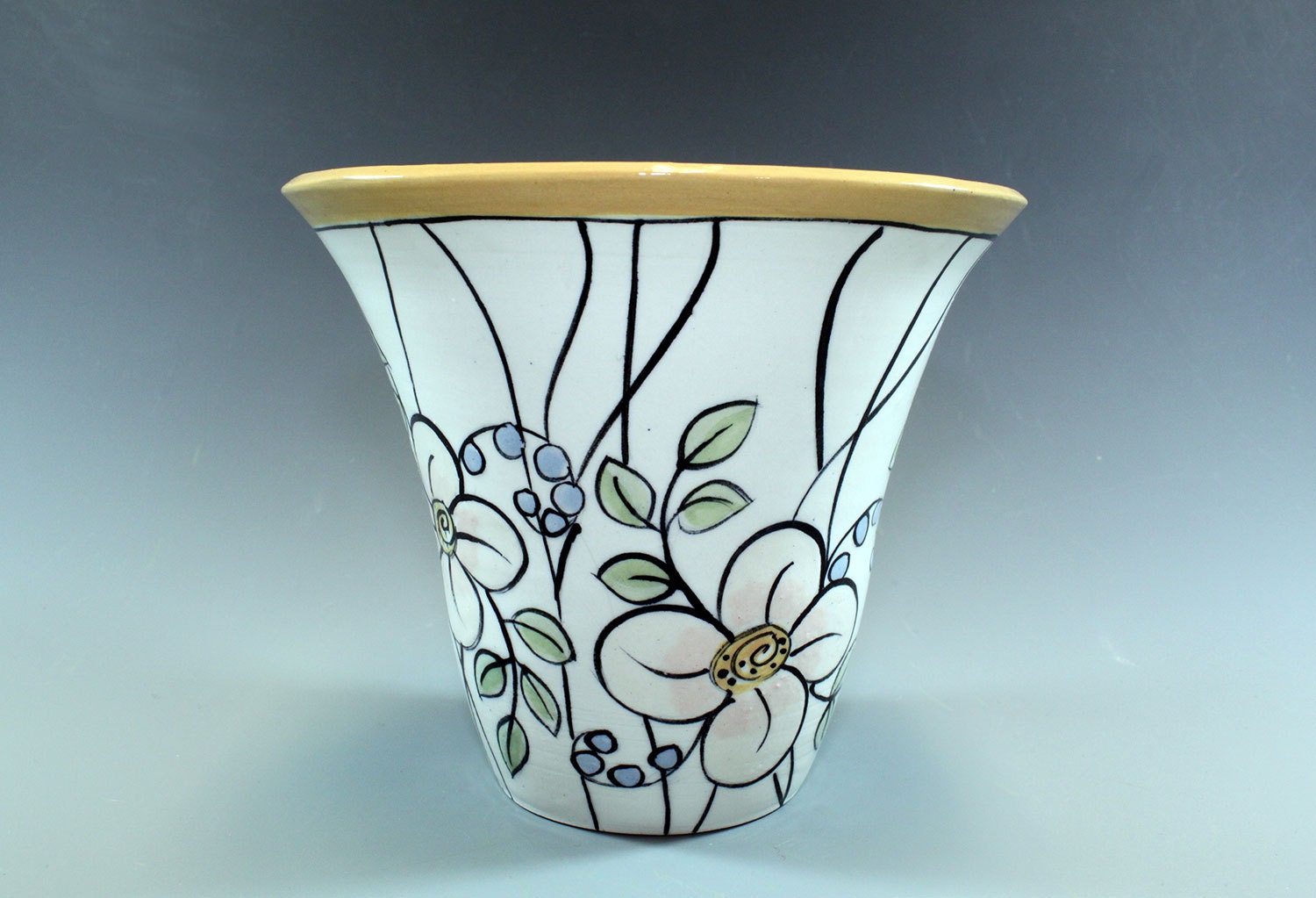 Hand Painted floral Porcelain Vase