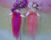 Wool Fairies  - Sweet pea Flower Fairies