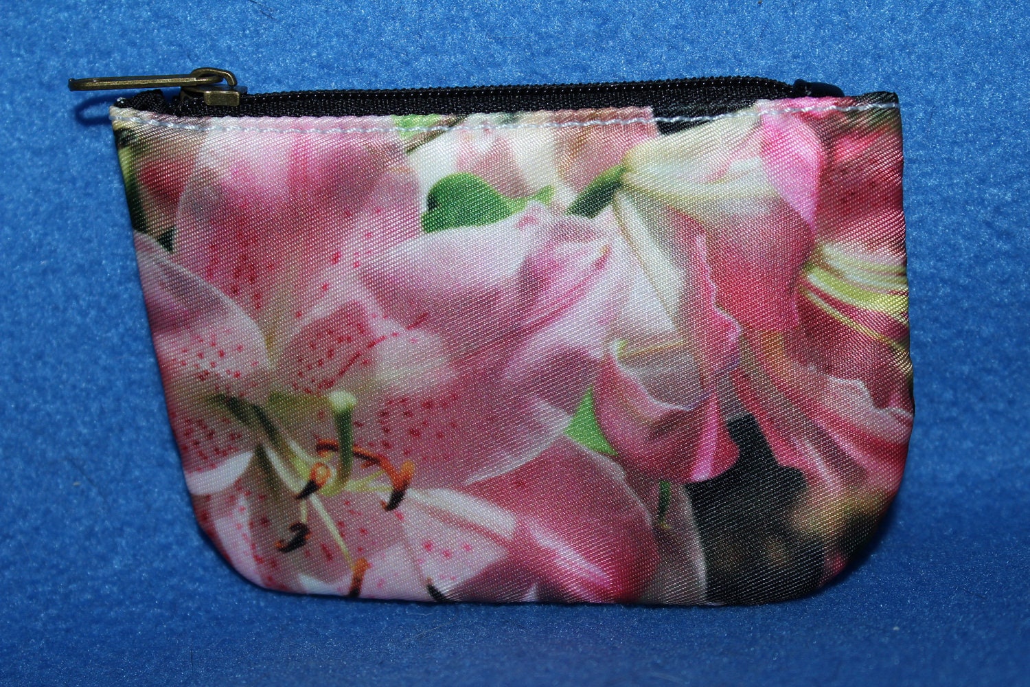 Pink Flower Zippered Coin Purse - Lily Photos