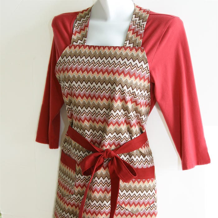 Reversible Apron Chevron Apron Christmas