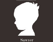 Custom Silhouette Print by Oh My Gluestick