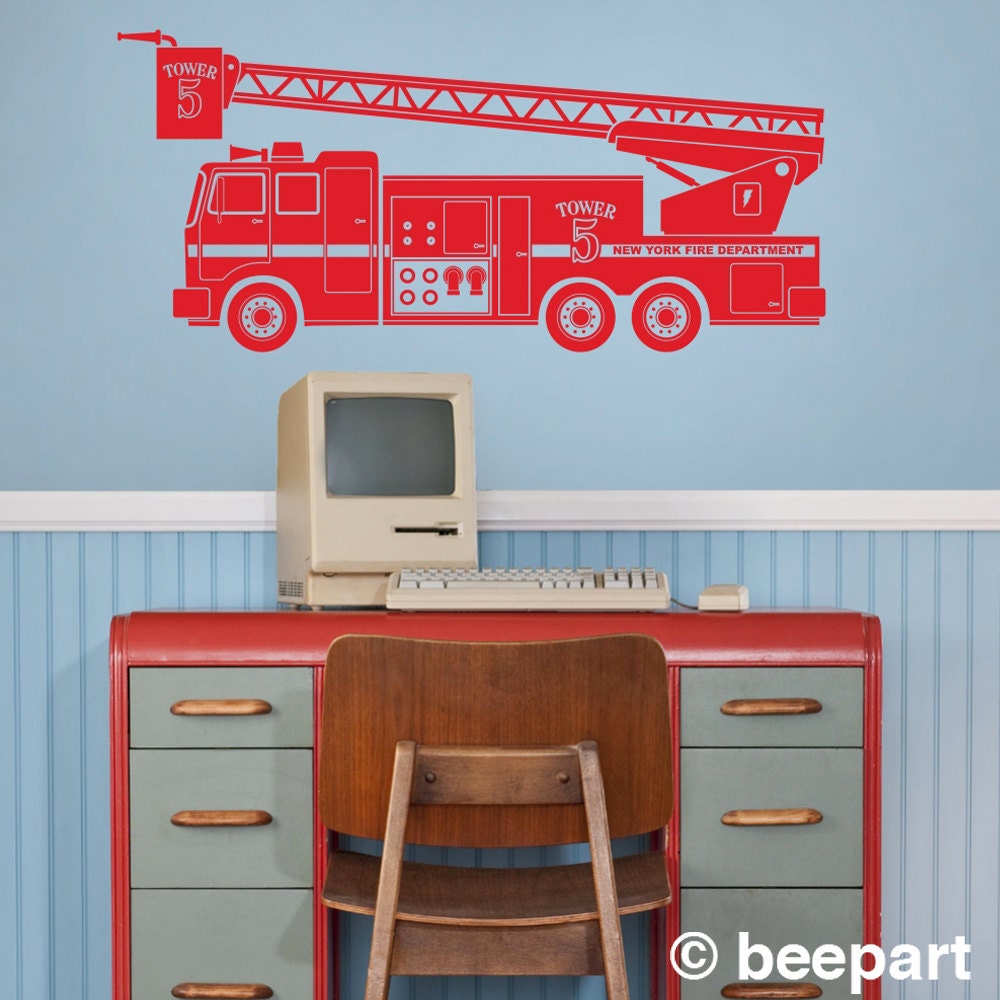 fire truck wall decal