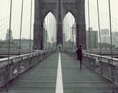 All Ways Lead To Brooklyn - Brooklyn Bridge traveling sex and the city Big apple NYC  New York New Yorker black and white photography
