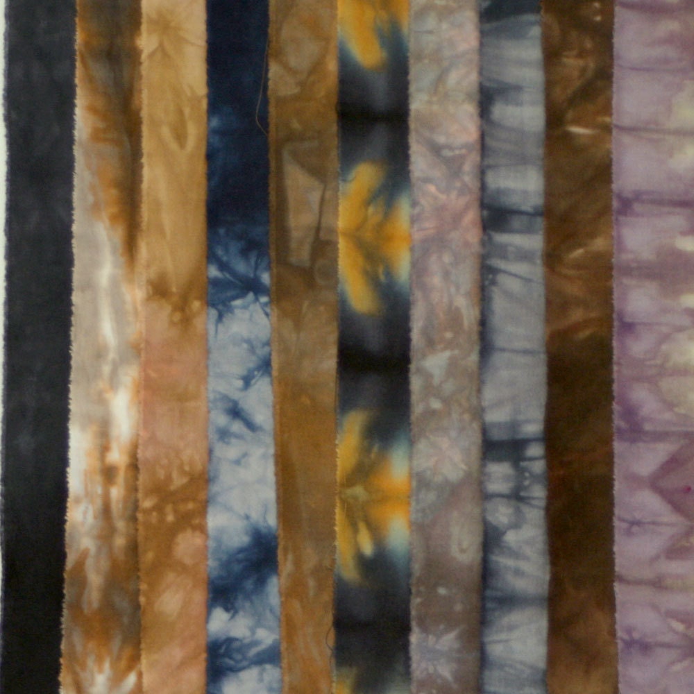 Hand Dyed Fabric PEBBLES AND ROCKS Stash Pack - 10 Fat Eighths