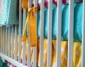 Complete Chevron Bedding includes   includes bumper set , 3 layer crib skirt, minky blanket and fitted sheet