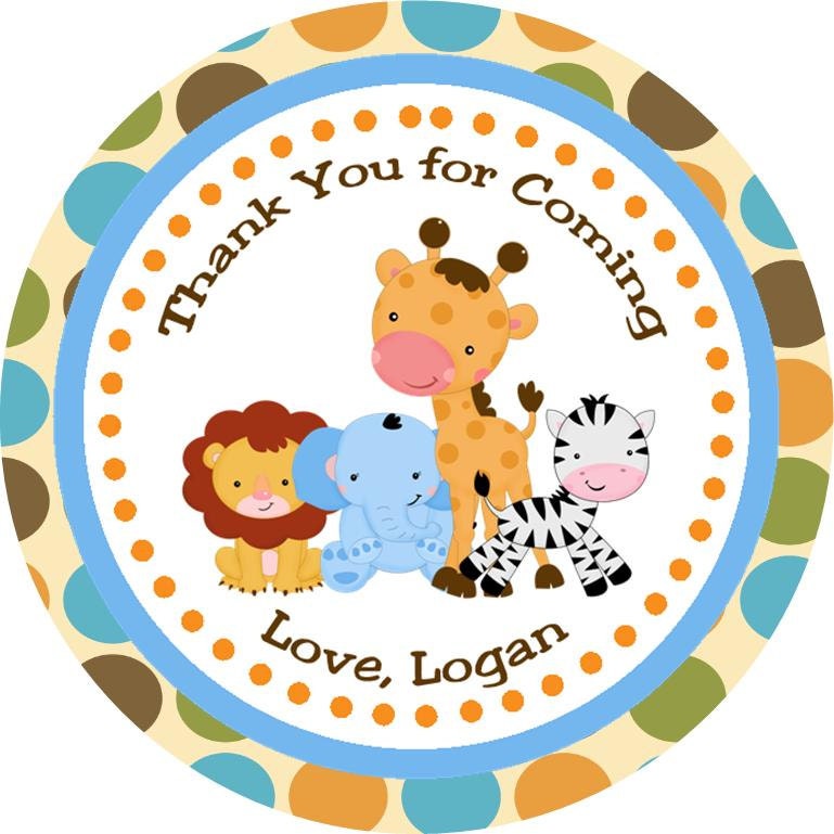 Safari Jungle - Buy 2 Get 1 FREE - Thank You Gift Tags - DIY PRINTABLE Personalized Party Decorations