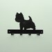 Westie Metal Art Leash or Key Rack - Free USA Shipping