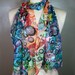 Rainbow Bubbles: hand painted silk scarf