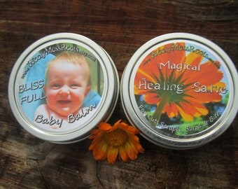 Herbal Salve Set- Magical Healing Salve and Blissful Baby Balm