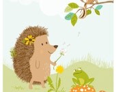 dandelion puffs - art print