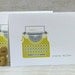 Personalized Stationery: Vintage Typewriter, Custom Stationary, Flat Note Cards - Yellow, Honey Gold, Grey (Set of 8)