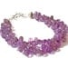 Amethyst Teardrop Beaded Bracelet, Amethyst Jewelry, Beaded Jewelry, Teardrop Bracelet, Handmade Jewelry
