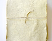 Handmade Recycled Paper in Buttercream Yellow, Pack of 10 Sheets